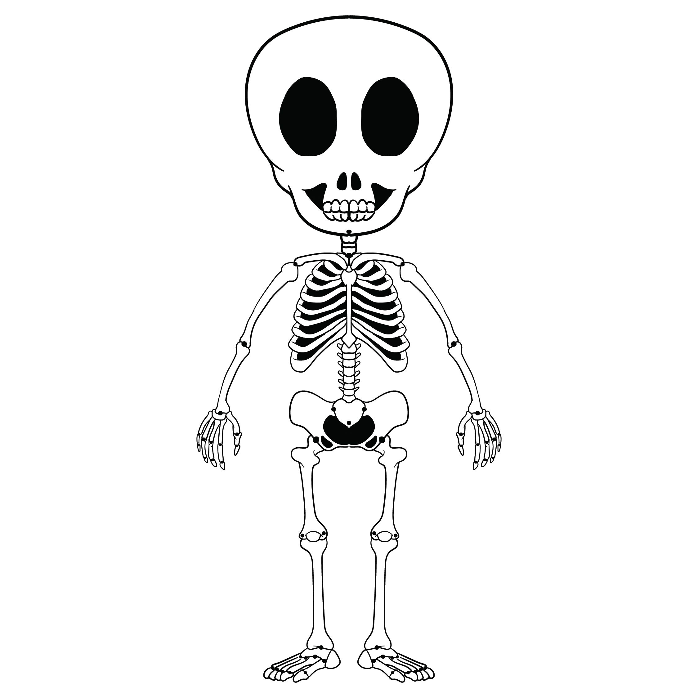 10 Best Large Printable Skeleton Template Printablee