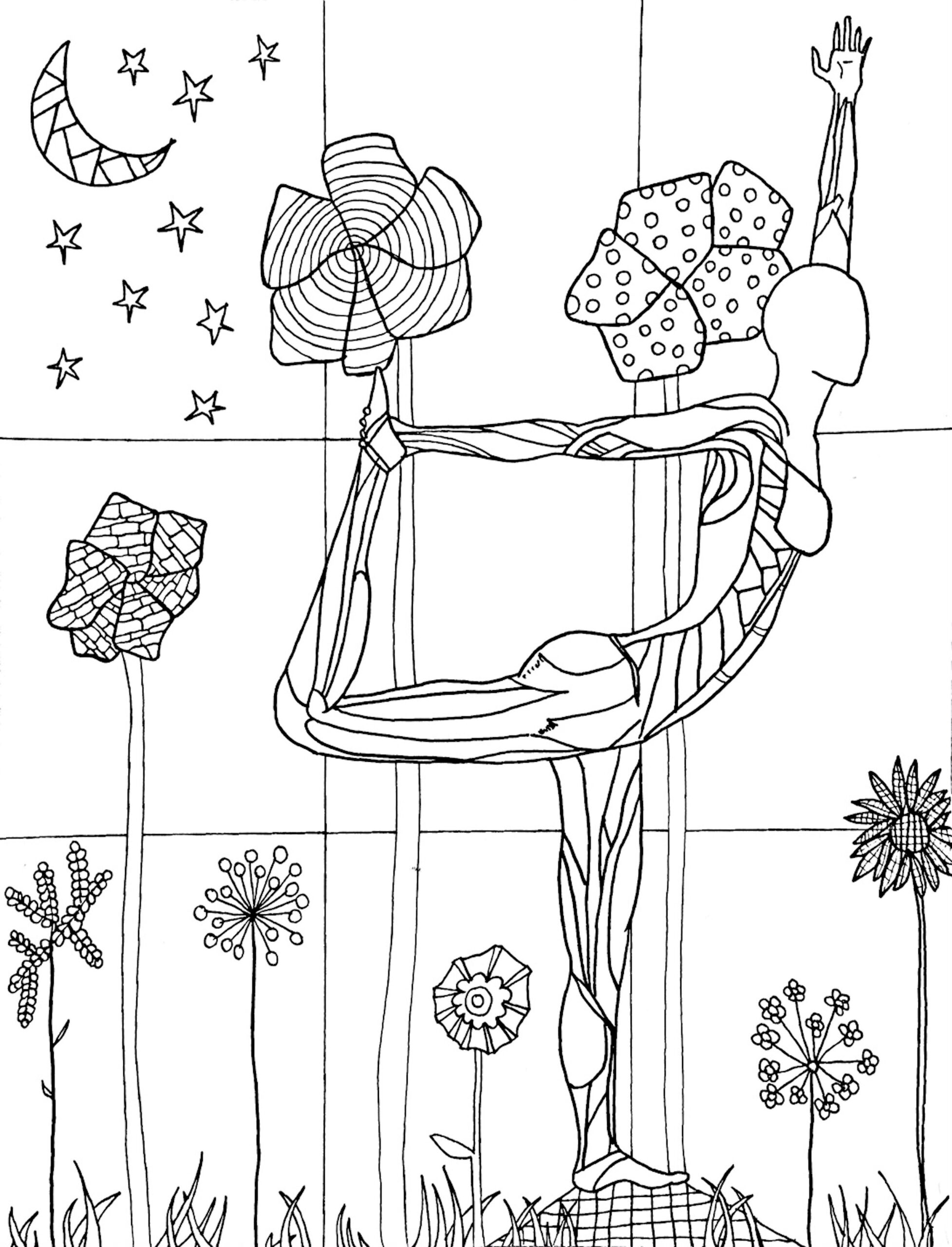 A Coloring Page From Yoga In Color A Yoga Anatomy Coloring 