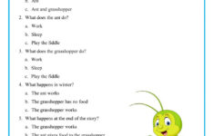 Ant And Grasshopper Worksheet