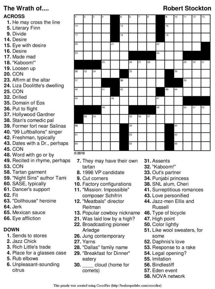 Anatomy Crossword Puzzles With Answers Printable