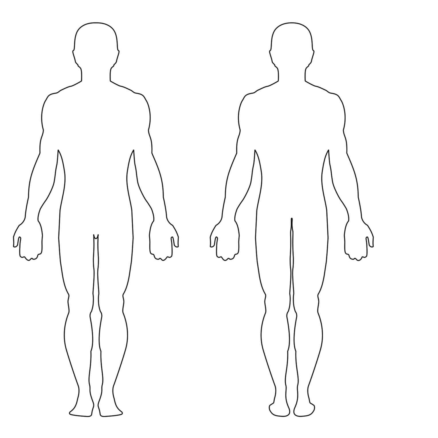 Free Human Body Outline Printable Download Free Clip Art Throughout 