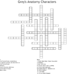 Grey S Anatomy Characters Crossword WordMint