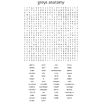 Grey S Anatomy Word Search WordMint