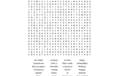 Greys Anatomy Word Search WordMint
