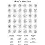 Greys Anatomy Word Search WordMint