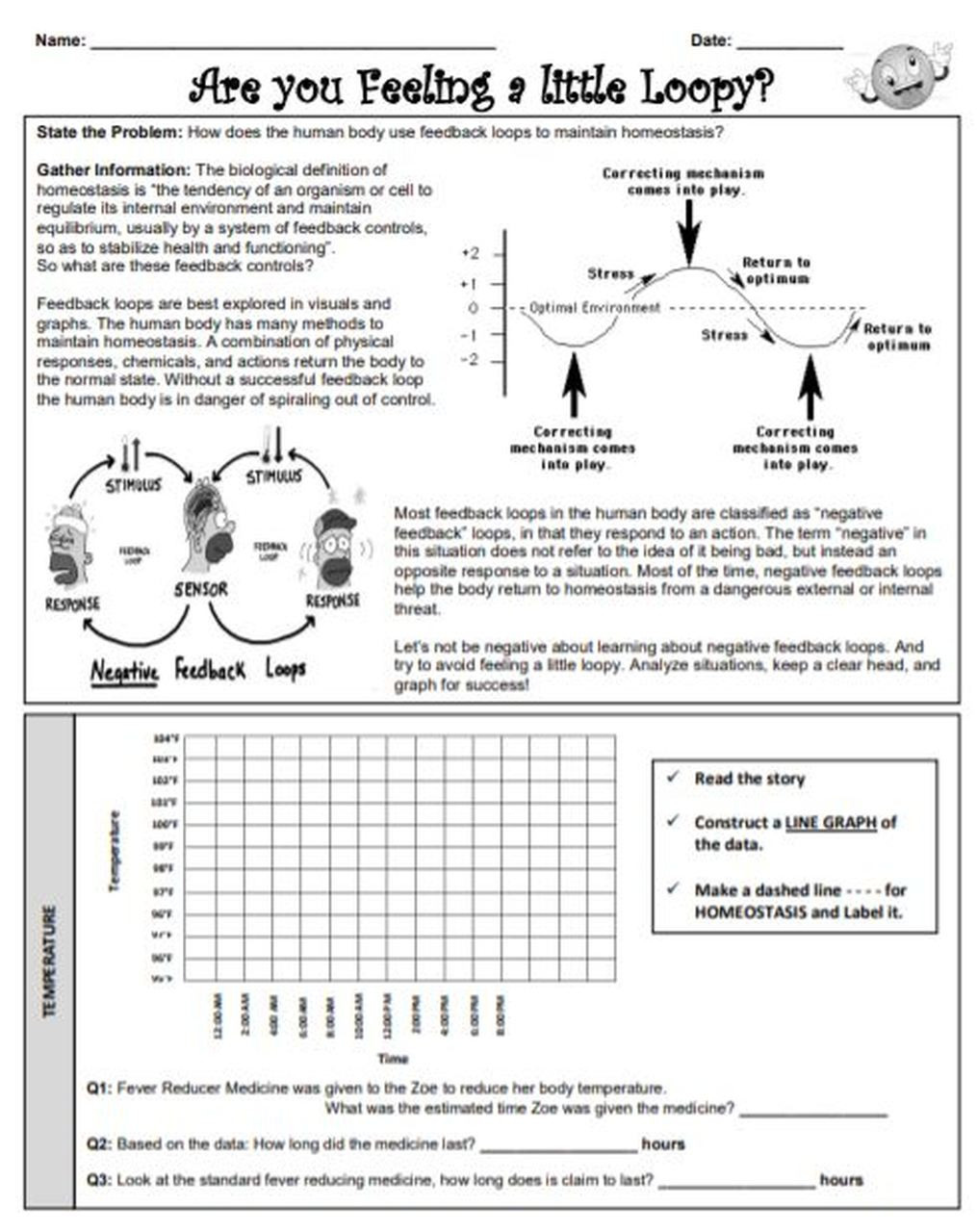 Homeostasis Worksheet High School Worksheet For Kindergarten