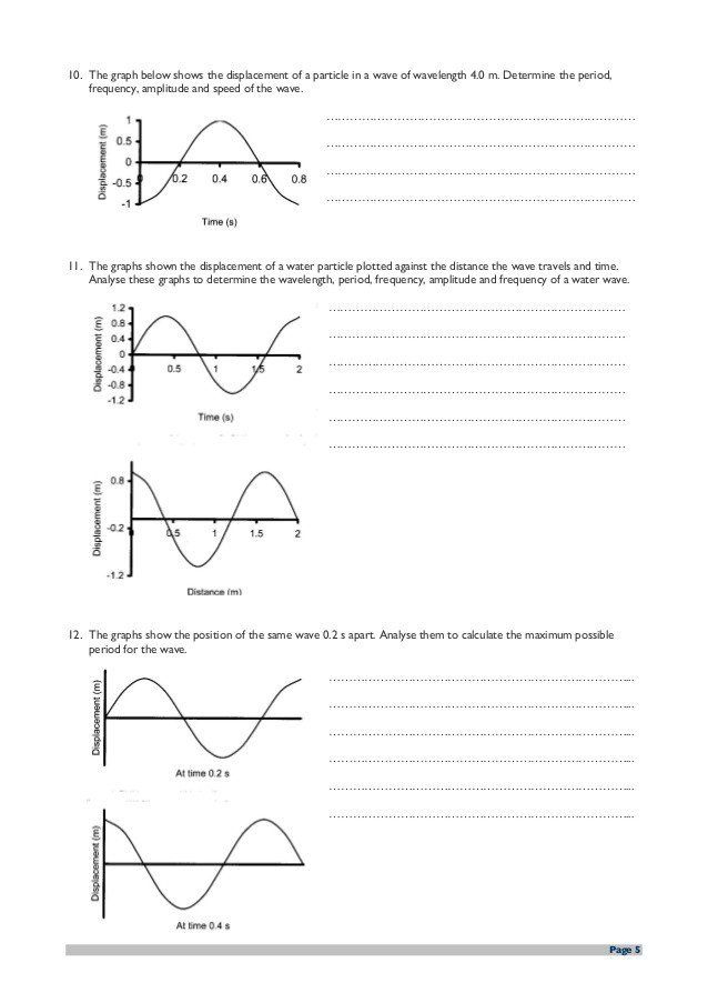 Properties Of Waves Worksheet Answers Kidsworksheetfun