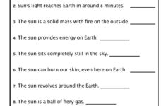 Sun Facts Worksheet Have Fun Teaching