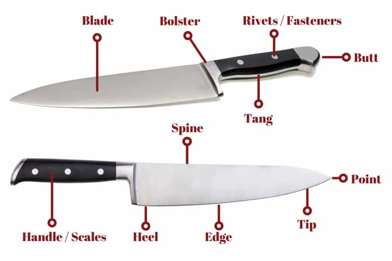 The Parts Of A Knife The Anatomy Of Kitchen And BBQ Knives